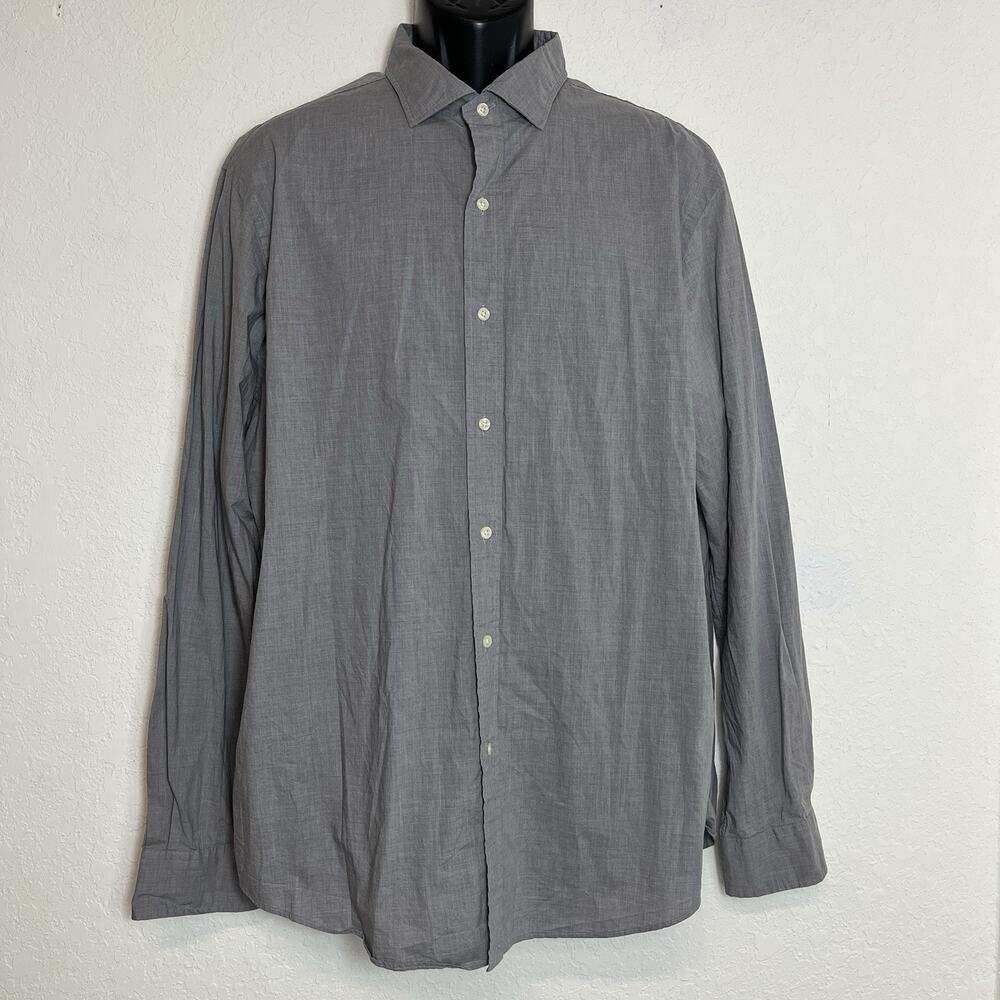 Polo Ralph Lauren Slim Fit Grey 100% Cotton Size XXL, long sleeve, classic
